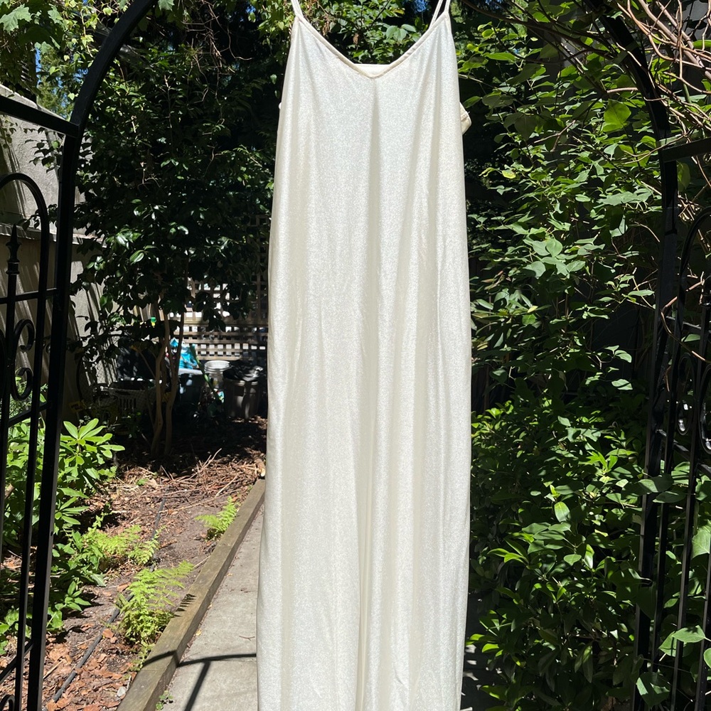 Staring at stars Vneck sheer slip maxi dress with hand made under slip - Picture 2 of 8